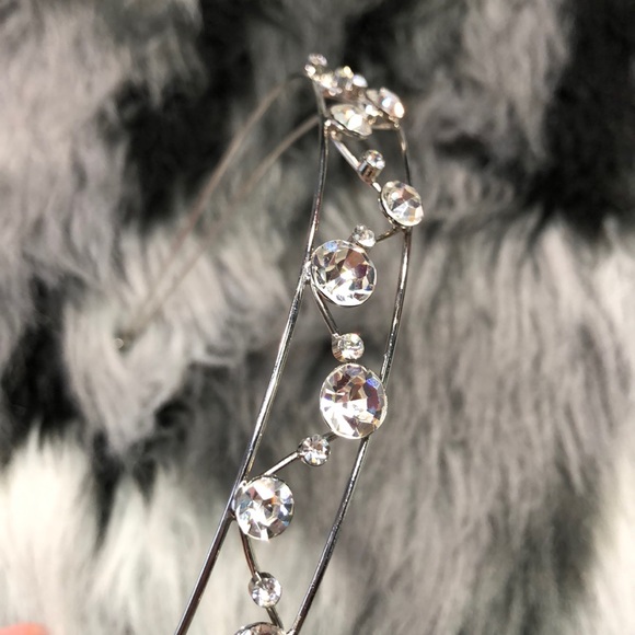 SOLD Silver Rhinestone Embellished - Picture 4 of 8